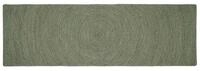 vidaXL Teppich Bereichsteppiche Olive Gr&uuml;n 80 x 250 cm Jute