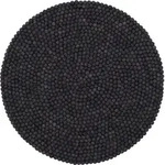 myfelt Wollteppich Hugo Filzkugelteppich rund, 100% reine Schurwolle, in