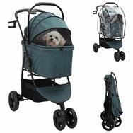vidaXL Hundebuggy Faltbarer Haustierwagen Gr&uuml;n 78 x 54 x 101 cm Polyester,...