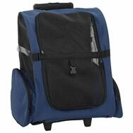 vidaXL Hundebuggy Trolley f&uuml;r Haustiere 3-in-1 Blau 48x32x(57-106) cm cm