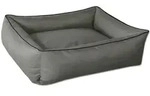 BedDog Tierbett Hundebett MAX mit Rand, Bezug abnehmbar grau 85 cm x 120 cm