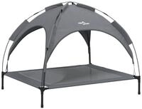 vidaXL Tierbett, Hundeliege mit Dach Anthrazit Oxford-Gewebe und Stahl