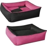 BedDog Tierbett Hundebett MAX QUATTRO mit Rand, Bezug abnehmbar rosa|schwarz 85...