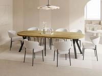WFL GROUP Esstisch Twixy ausziehbar rund industrial mit schwarzen Holzbeinen...