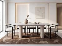 WFL GROUP Esstisch Riven Rechteckiger Ausziehbarer Tisch mit Metallgestell in