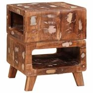 vidaXL Beistelltisch Beistelltisch Braun 40 x 40 x 49 cm Massives upgecyceltes...