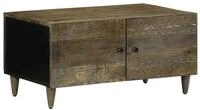 vidaXL Couchtisch Couchtisch Hellgrau 80x50x40 cm Massivholz (1-St)