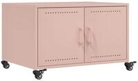 vidaXL Couchtisch Couchtisch Rosa 68x50x43,5 cm Stahl (1-St)