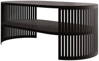 MIRJAN24 Couchtisch Fikoli Oval I (mit Regal), Gestell aus Stahl, 100x50x40 cm