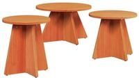 vidaXL Couchtisch Couchtisch 3 pcs Wachsbraun (3-St)