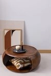 WOOOD Couchtisch Cole mit Massivmangoholz und Aussparung B 72 x T 72 x H 36 cm,