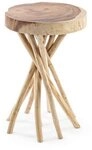 Natur24 Beistelltisch Solidad Couchtisch 35 x 35 x 50 cm Mungurholz Teakholz...