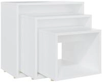vidaXL Beistelltisch Satztische 3-tlg. Wei&szlig; Holzwerkstoff (3-St)