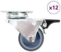 vidaXL Schwerlastrolle Doppel-Lenkrollen 12 Stk. 50 mm, (12-St)