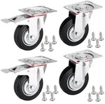 SO-TECH&reg; Schwerlastrolle 4er Set Transportrollen RED, 75 - 100 mm, inkl....
