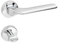 SO-TECH&reg; Dr&uuml;ckergarnitur T&uuml;rdr&uuml;cker CARL Chrom poliert Rund Rosette, Bad /...
