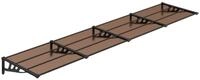 vidaXL Markise T&uuml;rvordach Schwarz 396x90 cm Polycarbonat (1-St)