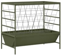 vidaXL Futterspender Viehfutterspender Olive Gr&uuml;n 100 x 60 x 90 cm