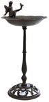 Spetebo Vogeltr&auml;nke Gusseisen Vogeltr&auml;nke ELFE antik braun - 51 cm