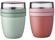 Mepal Lunchbox Lunchpot Ellipse Mixed, Nordic Sage + Vivid Mauve, 500 ml + 200...