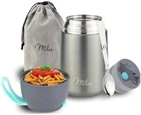 Milu Thermobeh&auml;lter Essensbeh&auml;lter 650ml, Warmhaltebeh&auml;lter mit L&ouml;ffel,