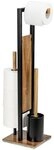 WENKO WC-Garnitur Modell Rivalta Acacia, integrierter Toilettenpapierhalter und