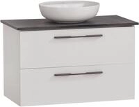 Schildmeyer Waschtisch Maxim, Mattwei&szlig; + Marmor (3-St), Made in Germany
