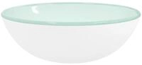 vidaXL Waschbecken Waschbecken Hartglas 35x12 cm Wei&szlig;
