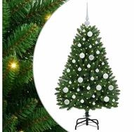 vidaXL Christbaumschmuck K&uuml;nstlicher Weihnachtsbaum Gr&uuml;n 120 cm PVC und Metall