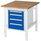 RAU Werkbank Arbeitstisch 750x1000x760-1080 4xSchub B-Platte 25mm...