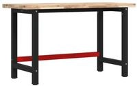 vidaXL Werkbank Werkbank 140x60x83 cm Massivholz Rechteckig, (1-tlg)