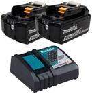 Makita Makita 2x BL1830B Akku 3,0 Ah 18V Li-Ion mit Ladestandsanzeige + ... Akku