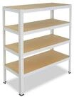 shelfplaza Schwerlastregal HOME, 100x80x40cm wei&szlig;, 4 B&ouml;den, Kellerregal,
