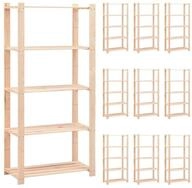 vidaXL Schwerlastregal Lagerregale 5 B&ouml;den 10 Stk. 80x38x170cm Massivholz...