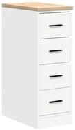 vidaXL Werkzeugschrank Garagen-Aufbewahrungsschrank Wei&szlig; 30x51x85 cm Massivholz