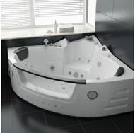 PureHaven Whirlpool 140x140 cm Wasserfall Heizung Lichttherapie Soundsystem