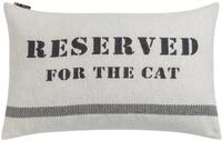 DAVID FUSSENEGGER Kissenh&uuml;lle Nova 'reserved for the cat' 40 x 60 cm Rohwei&szlig;
