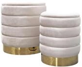 Lookway Hocker MIRELLE Pouf-Set &ndash; Elegante Sitzgelegenheit mit praktischem...