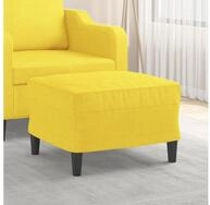 vidaXL Fu&szlig;hocker 60 x 50 x 41 cm Fu&szlig;hocker Hellgelb 60x50x41 cm Stoff gelb
