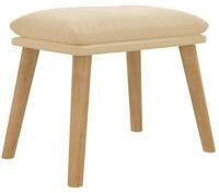 vidaXL Fu&szlig;hocker, Sitzhocker Cremewei&szlig; 45x29,5x35 cm Samt