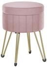 SONGMICS Sitzhocker Hocker (Schminktischhocker, Samt Schminkhocker), 4...