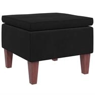 vidaXL Hocker Hocker mit Holzbeinen Schwarz Samt (1 St)