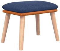 vidaXL Polsterhocker Fu&szlig;hocker Blau 45x29,5x35 cm Stoff und Kunstleder (1 St)...