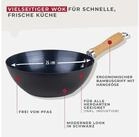 FACKELMANN Wok Antihaft-Wokpfanne, Karbonstahl-Wok, Asiatische Bratpfanne