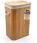 BigDean W&auml;schebox Bambus 72L W&auml;schesammler W&auml;schetruhe W&auml;schetonne...