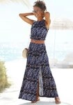 Vivance by Lascana Maxikleid mit Seitennahttaschen und Schlitz lockeres Sommerkleid,