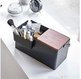 Yamazaki Kosmetikbox "Tower" aus Metall, 31x15x15cm, Make-Up Box schwarz,