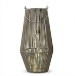 formano LED Laterne Solarlaterne Garten Rattan-Look Laterne 3 LED Birnen 45cm...