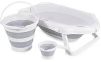 Cangaroo Babybadewanne Badewannen-Set Hawaii 4-teilig, 4-teilig faltbar...