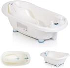 Moni Babybadewanne Baby Badewanne Set Bubble, Thermometer, Sitz, Duschgel- und